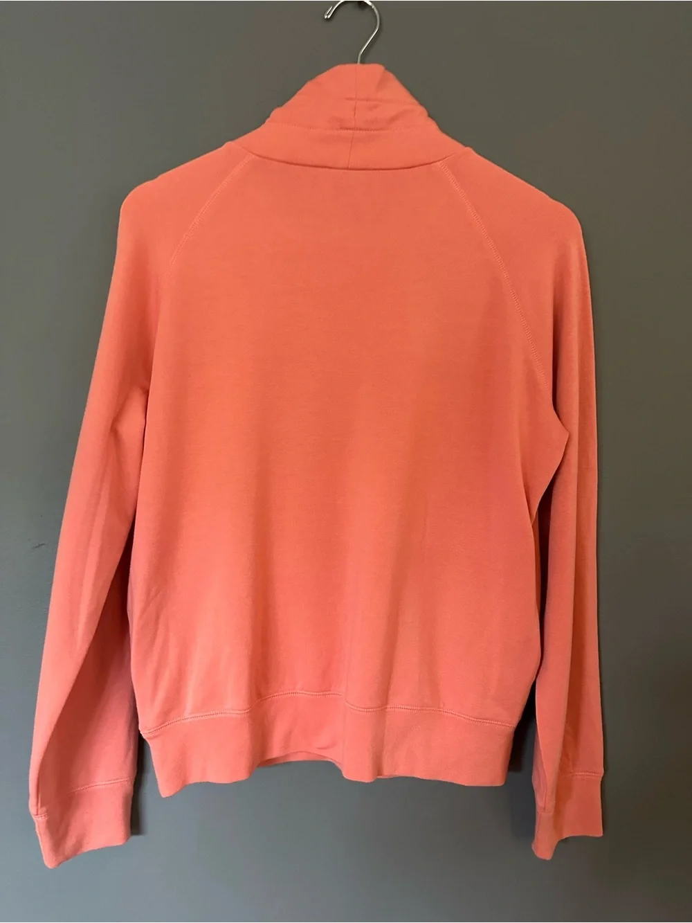 J. Crew Coral Cowl-Neck Pullover Sweater With Drawstring Neck Small NWOT